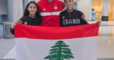 بعثة لبنان بالتايكواندو  غادرت الى “غران بري أوروبا” في أستونيا