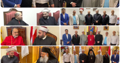 وفد من جمعية قولنا والعمل برئاسة الشيخ الدكتور القطان جال على المطارنة في زحلة والنائب سليم عون
