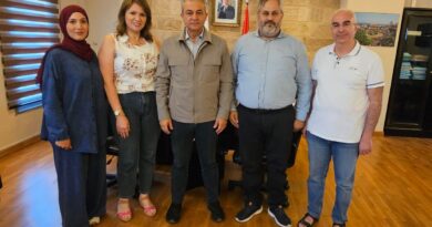 رئيس بلدية صيدا المهندس مصطفى حجازي يستقبل المهندسة آية البلولي